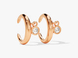 Rose gold hoop earrings with diamonds for jewelry lovers