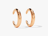 Rose gold hoop earrings from a jewelry company