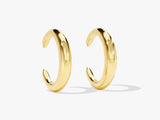 Gold hoop earrings for jewelry brand