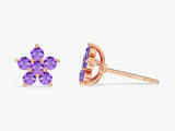 Birthstone Flower Studs