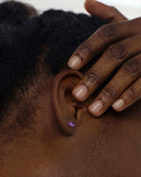 Birthstone Marquise Crown Stud Earrings