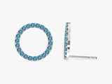 Birthstone Circle Studs