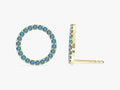 Birthstone Circle Studs