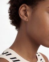 Baguette Birthstone Hoop Earrings