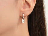 Initial Tag Earrings