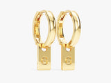 Initial Tag Earrings