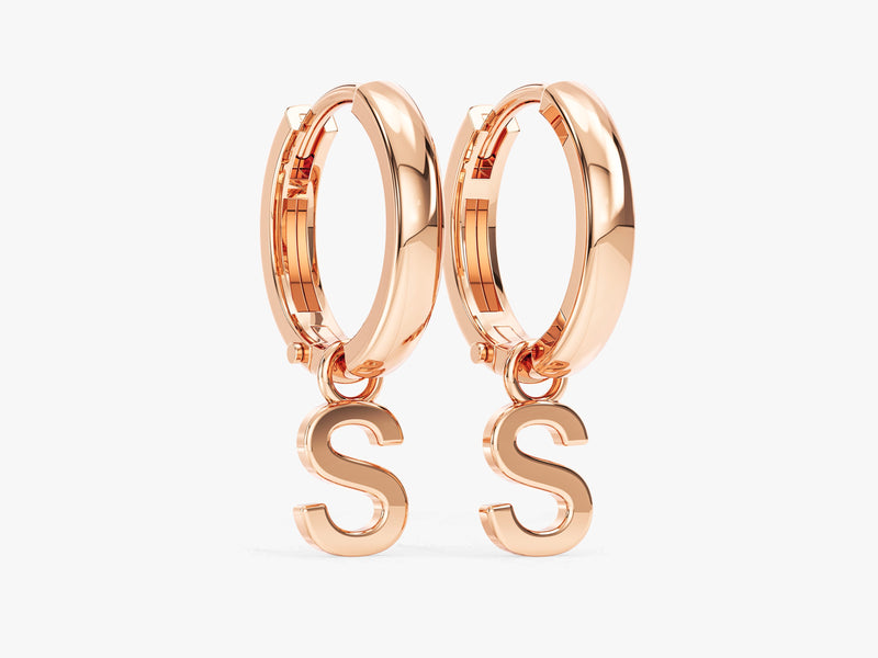 Custom Initial Hoop Earrings