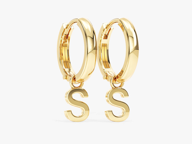 Custom Initial Hoop Earrings