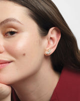 Double Pear Stone Earrings