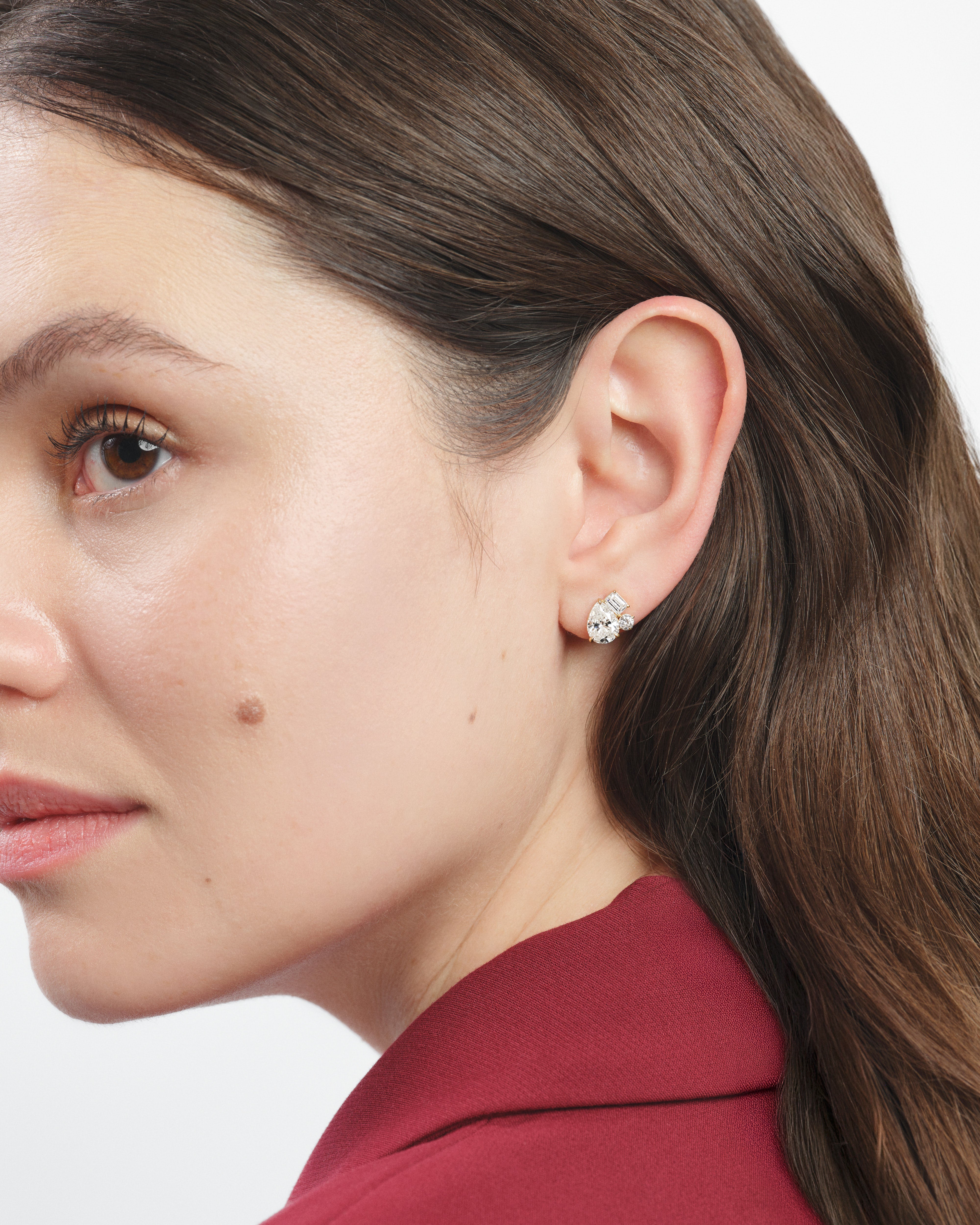 Multi Stone Cluster Earrings