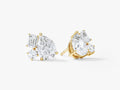 Multi Stone Cluster Earrings