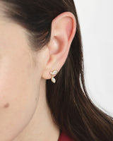 Bezel Pear Drop Earrings