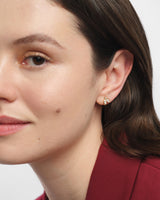 Bezel Pear Stud Earrings