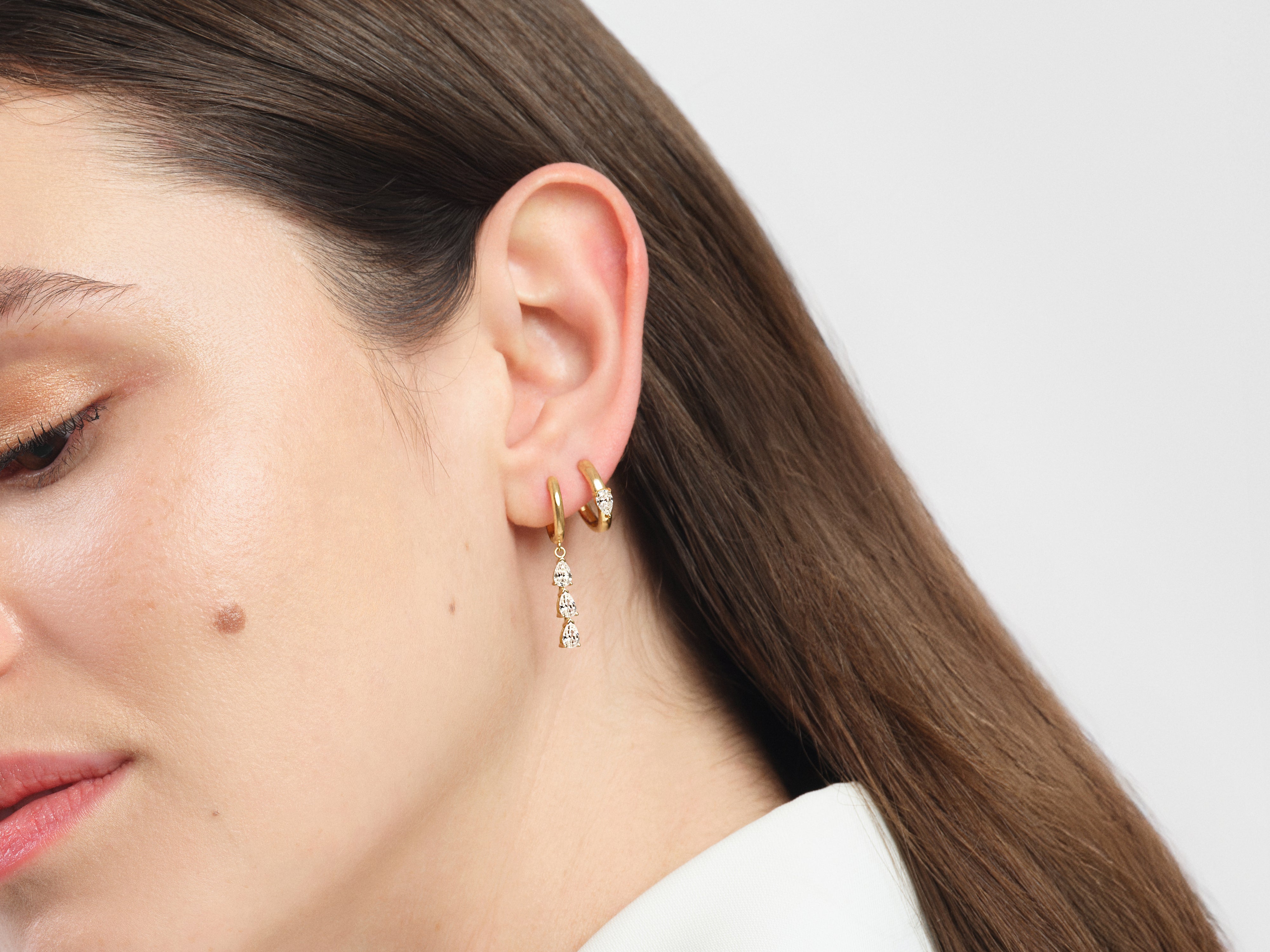 Trio Pear Drop Earrings