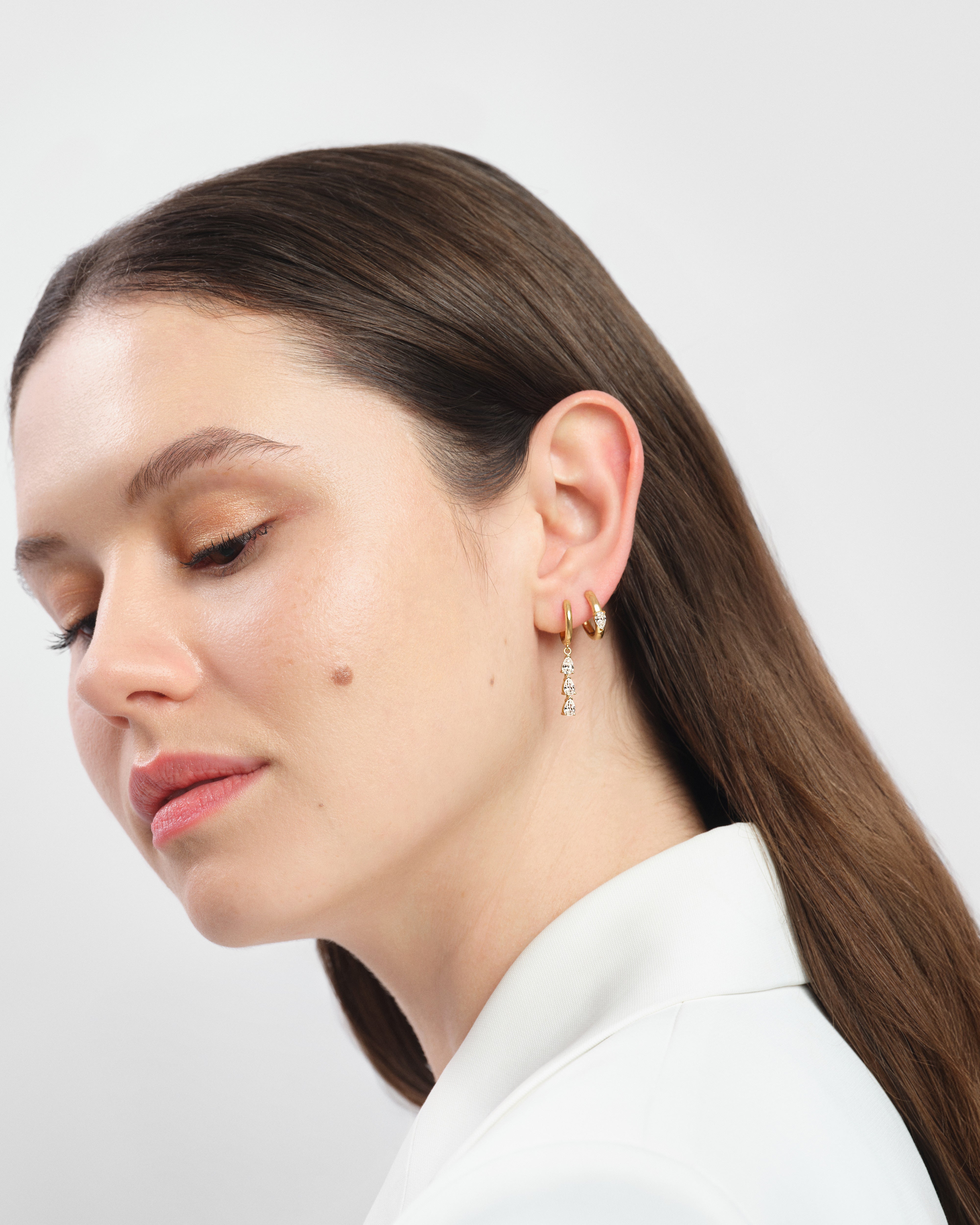 Pear Hoop Earrings