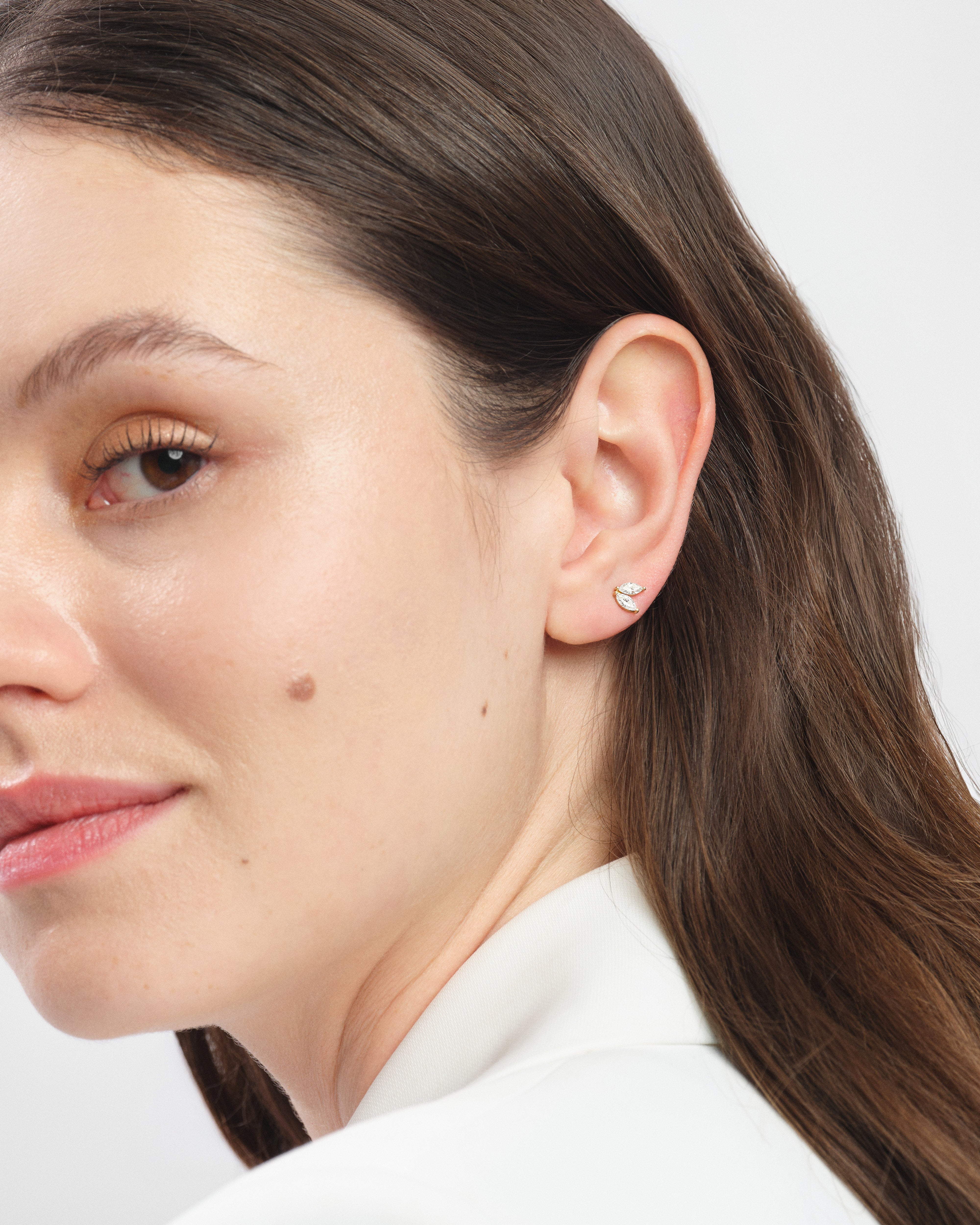 Duo Pear Stud Earrings