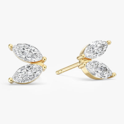 Duo Pear Stud Earrings