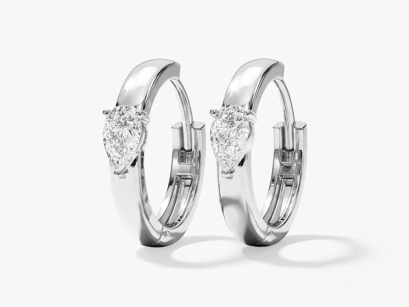 Pear Hoop Earrings