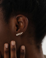 Marquise Leaf Climber Earrings