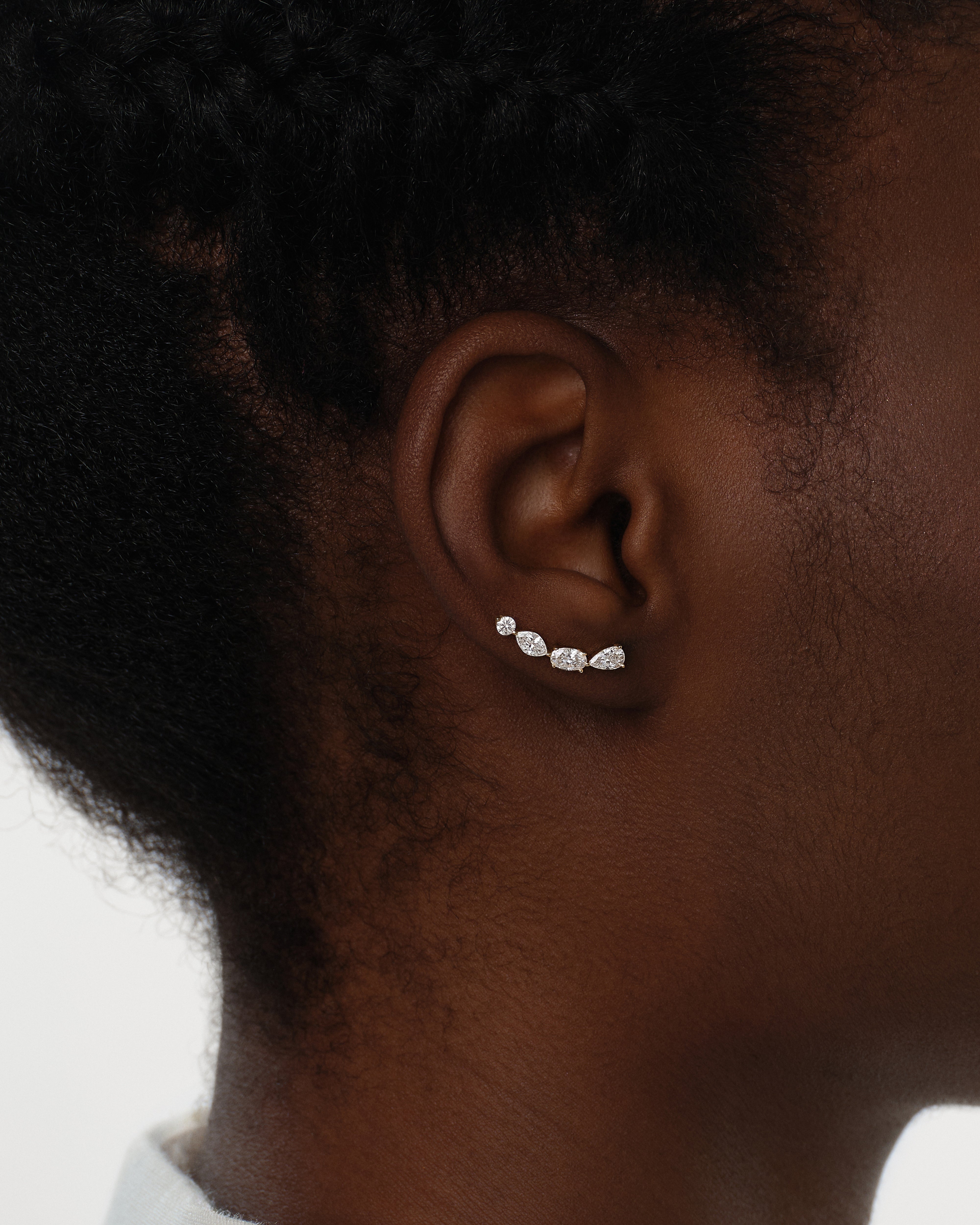 Multi Stone Climber Earrings