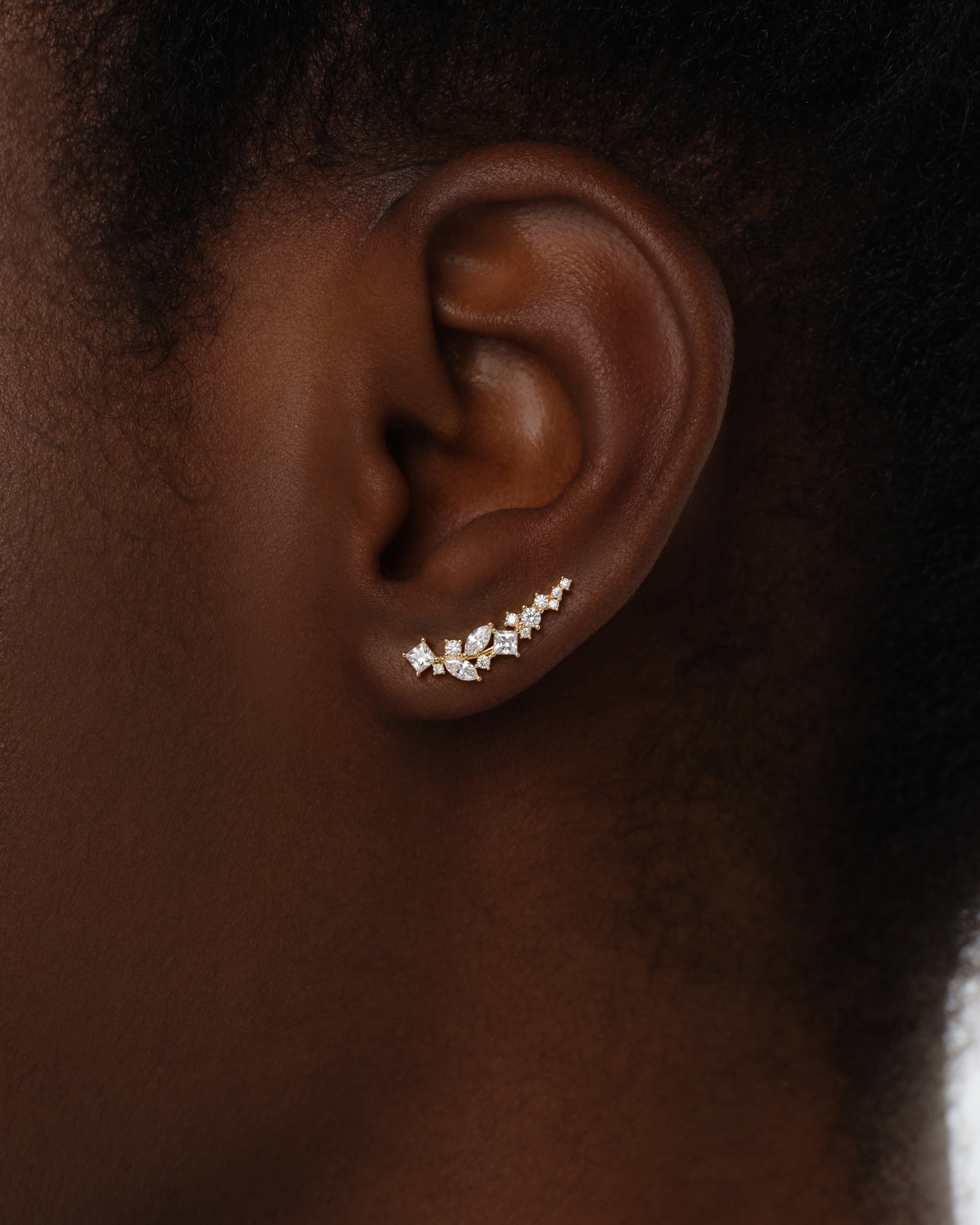 Curved Climber Earrings