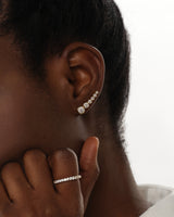 Bezel Climber Earrings