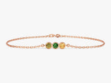 Bezel Set Round Birthstone Family Bracelet