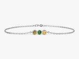 Bezel Set Round Birthstone Family Bracelet
