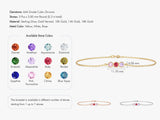 Bezel Set Round Birthstone Family Bracelet