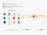 Bezel Set Evil Eye Birthstone Bracelet