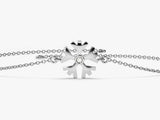 Diamond snowflake bracelet, fine jewelry, elegant silver chain