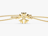 Gold snowflake bracelet with diamond accent jewelry