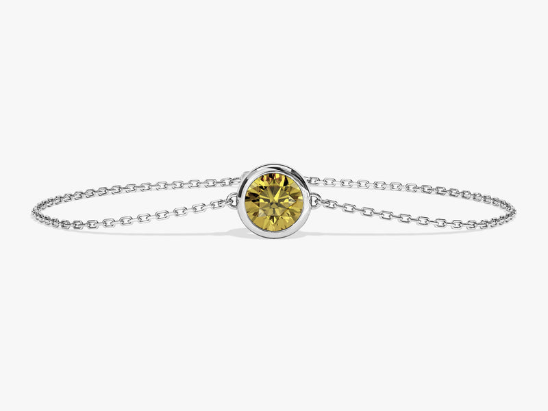 Bezel Set Birthstone Bracelet