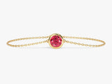 Bezel Set Birthstone Bracelet