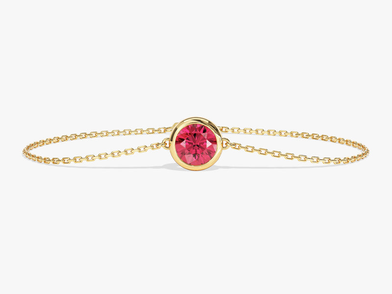 Bezel Set Birthstone Bracelet