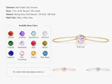 Bezel Set Birthstone Bracelet