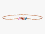 Baguette Cut Birthstone Bracelet