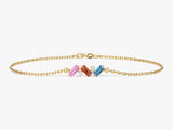 Baguette Cut Birthstone Bracelet