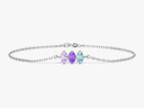 Oval Cut Multi-Stone Birthstone Bracelet