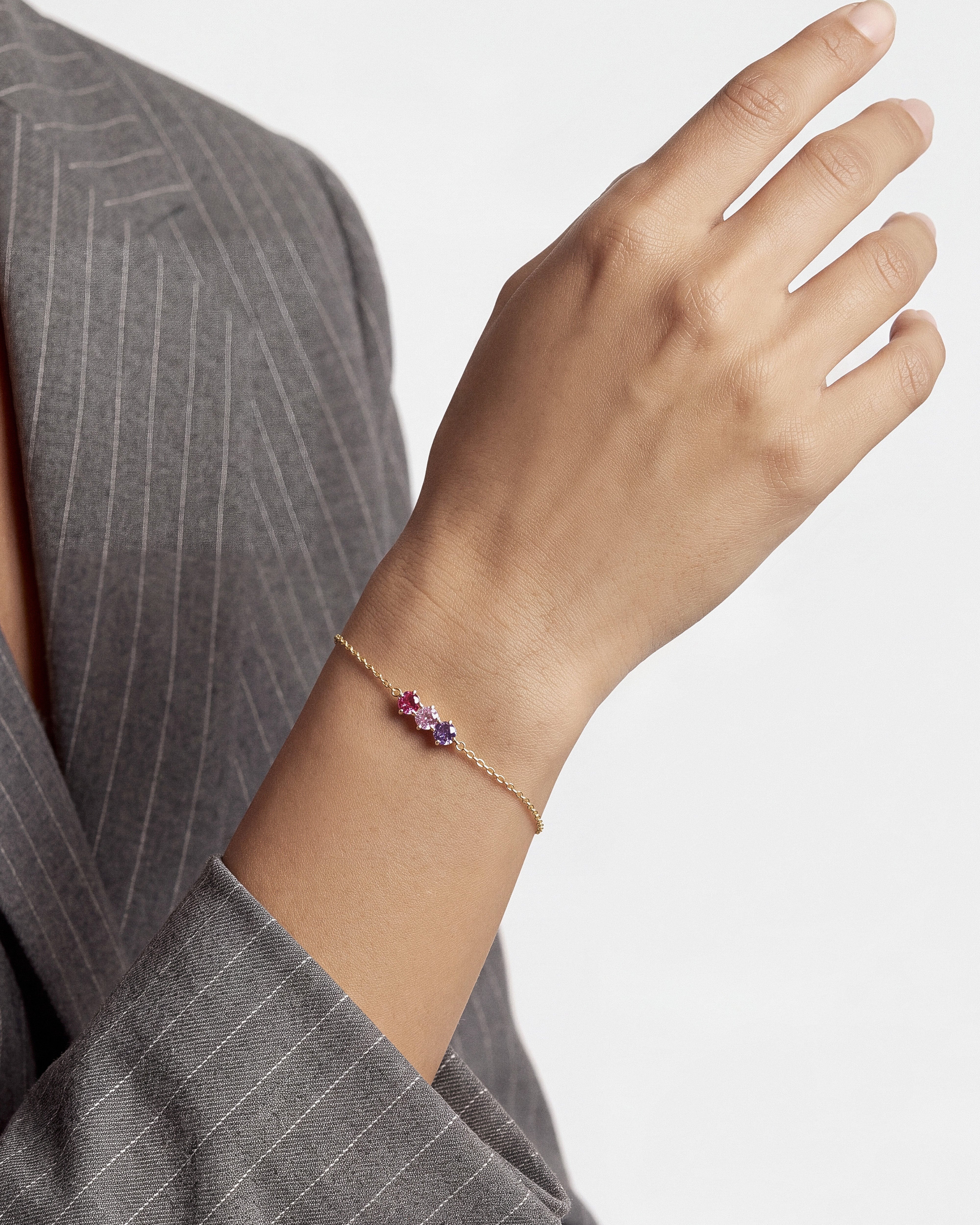 Round-Cut Multi-Stone Birthstone Family Bracelet