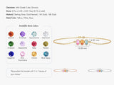 Milgrain Pear Cut Multi-Stone Birthstone Bracelet