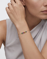 Milgrain Pear Cut Multi-Stone Birthstone Bracelet