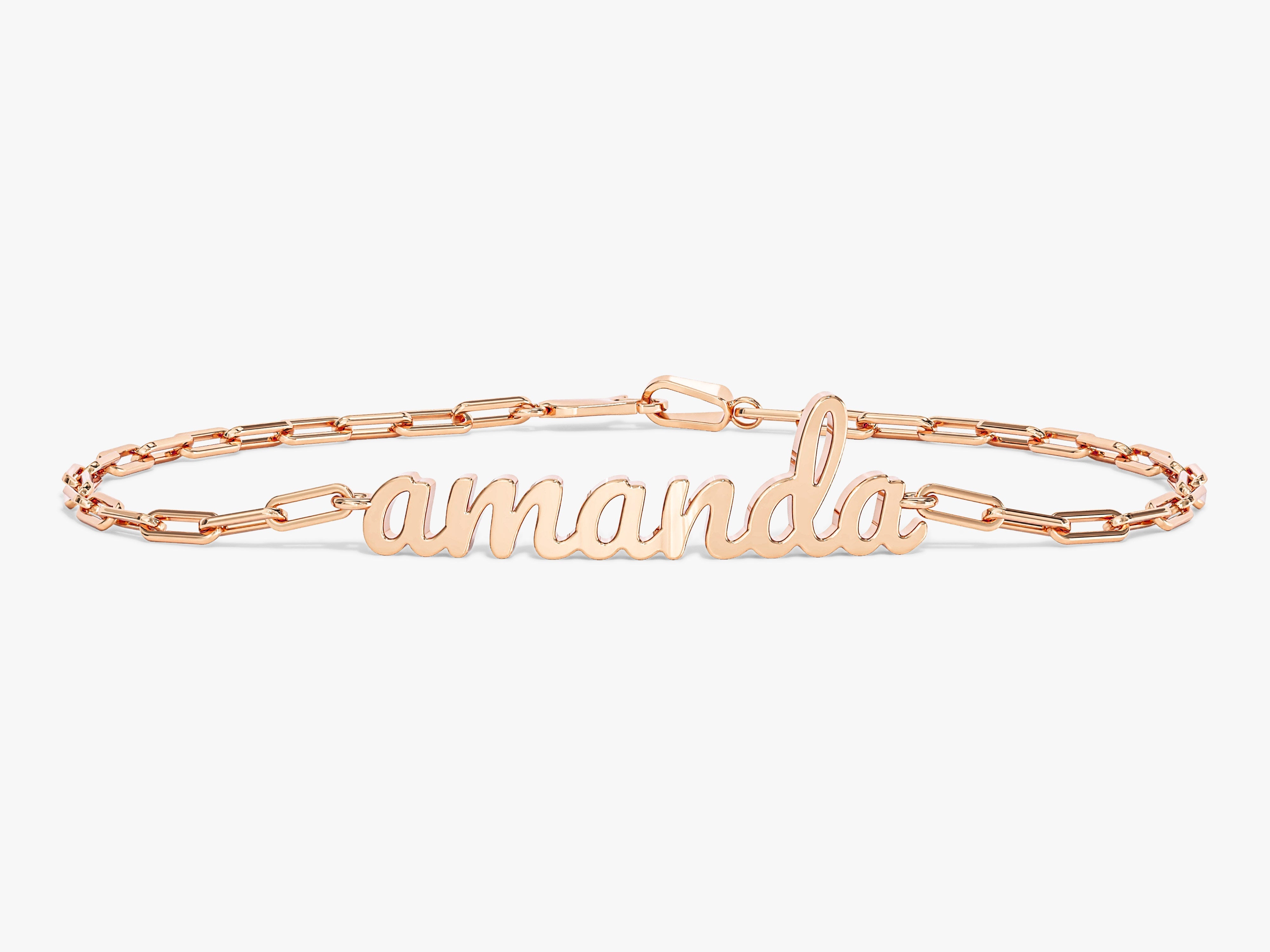 Paperclip Chain Name Bracelet