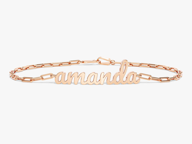 Paperclip Chain Name Bracelet