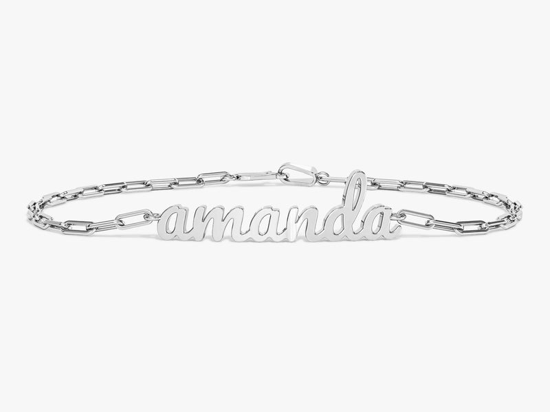 Paperclip Chain Name Bracelet