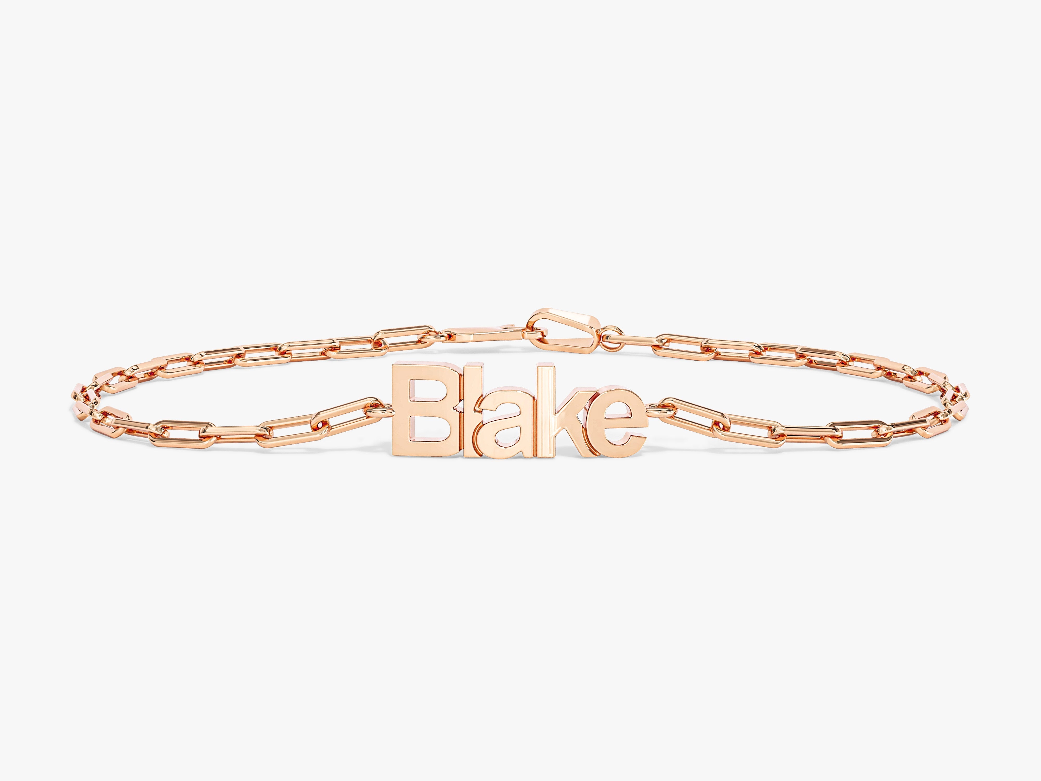Paperclip Chain Name Bracelet
