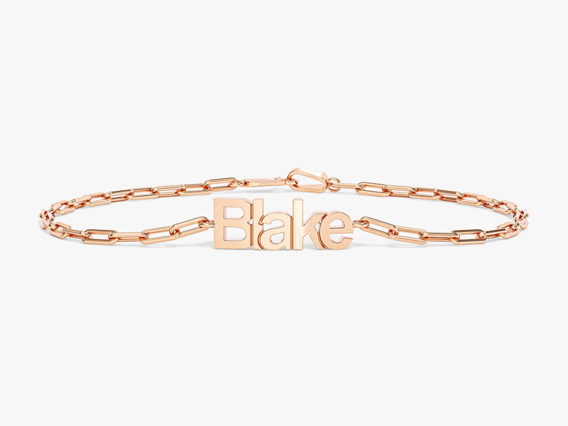 Paperclip Chain Name Bracelet