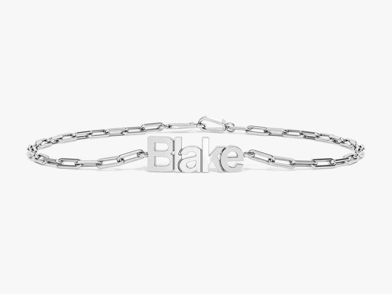 Paperclip Chain Name Bracelet