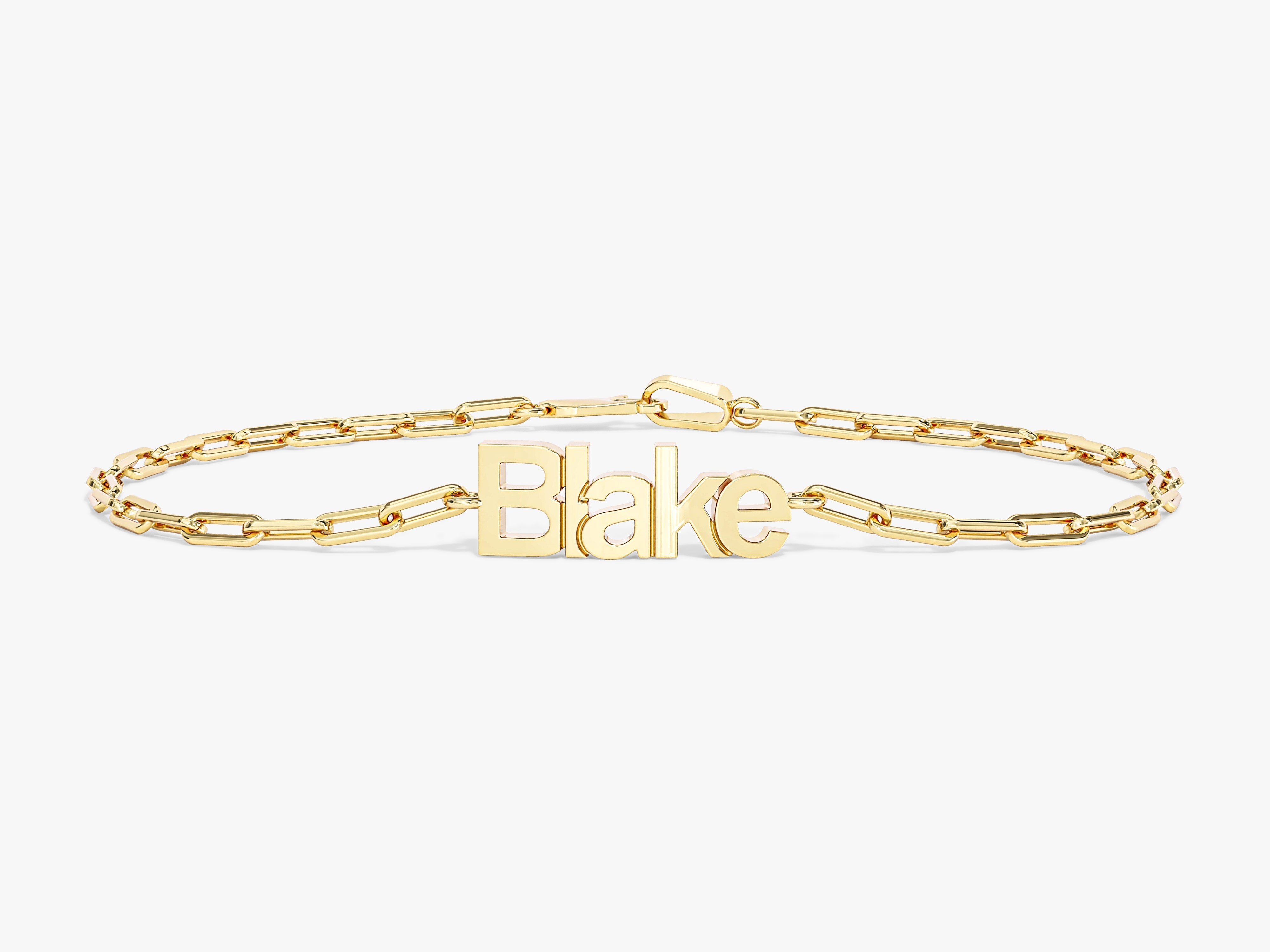 Paperclip Chain Name Bracelet