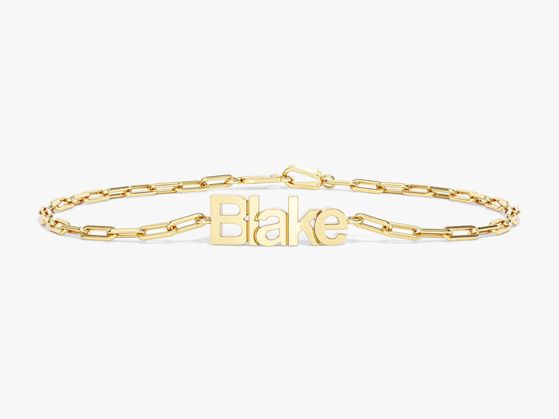 Paperclip Chain Name Bracelet